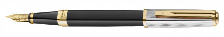 Waterman Exception Reflections of Paris Fountain Pen - Deluxe Black
